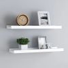 Picture Frame Ledge Shelves 2 pcs White 23.6"x3.5"x1.2" MDF