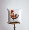 Watercolor Rooster Looking Left | Brid Prints | Bird D√©cor |Accent Pillow Cover | Throw Pillow Covers | Pillow | Room D√©cor | Bedroom D√©cor