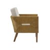 Blake Handcrafted Rattan Upholstered Accent Arm Chair