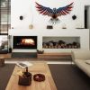 1 Pack/3pcs; Metal Wall Art (40"x24"); Oversize Metal Eagle Wall Decor American Flag Bald Eagle Hanging Patriotic Sculpture Independence Day Wall Deco