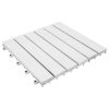 Decking Tiles 10 pcs White 11.8"x11.8" Solid Acacia Wood