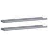 Picture Frame Ledge Shelves 2 pcs Gray 31.5"x3.5"x1.2" MDF