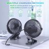 Ambitelligence Portable Clip on Fan Battery Operated, Small Powerful USB Desk Fan, 3 Speed Quiet Rechargeable Mini Table Fan, 360¬∞ Rotate Cooling Fan