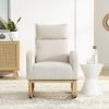 [Video] Welike 27.6"W Modern Accent High Backrest Living Room Lounge Arm Rocking Chair, Two Side Pocket(W83453708)