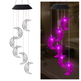 LED Colorful Solar Power Wind Chime Crystal Hummingbird Butterfly Waterproof Outdoor Windchime Solar Light for Garden outdoor (Ships From: China, Emitting Color: 5)